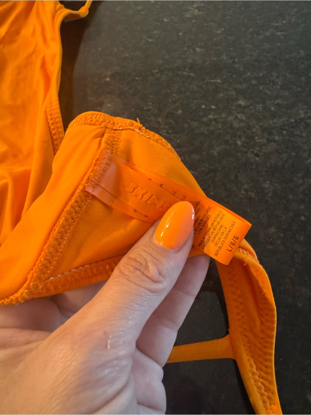 SKIMS Orange Bikini Top - Picture 2 of 2